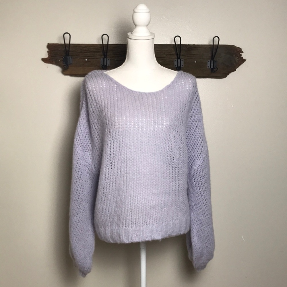 Free People Sweater Alpaca Oversized Open Weave